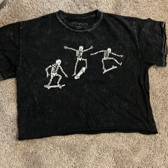 Fifth Sun Tops - Skelton Crop Top